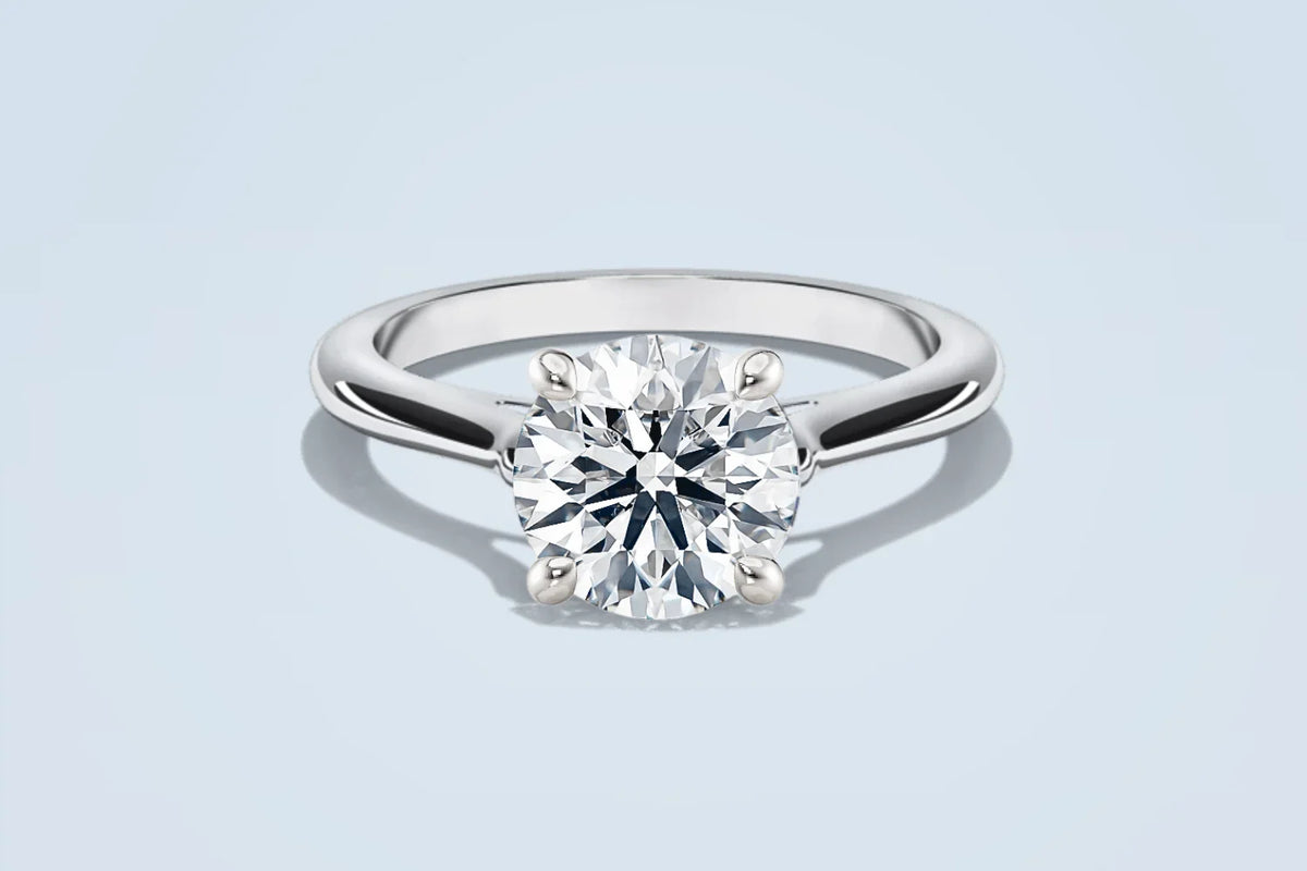 Lab-diamant vs naturlig diamant – nærbilde av forlovelsesring fra Hartwell