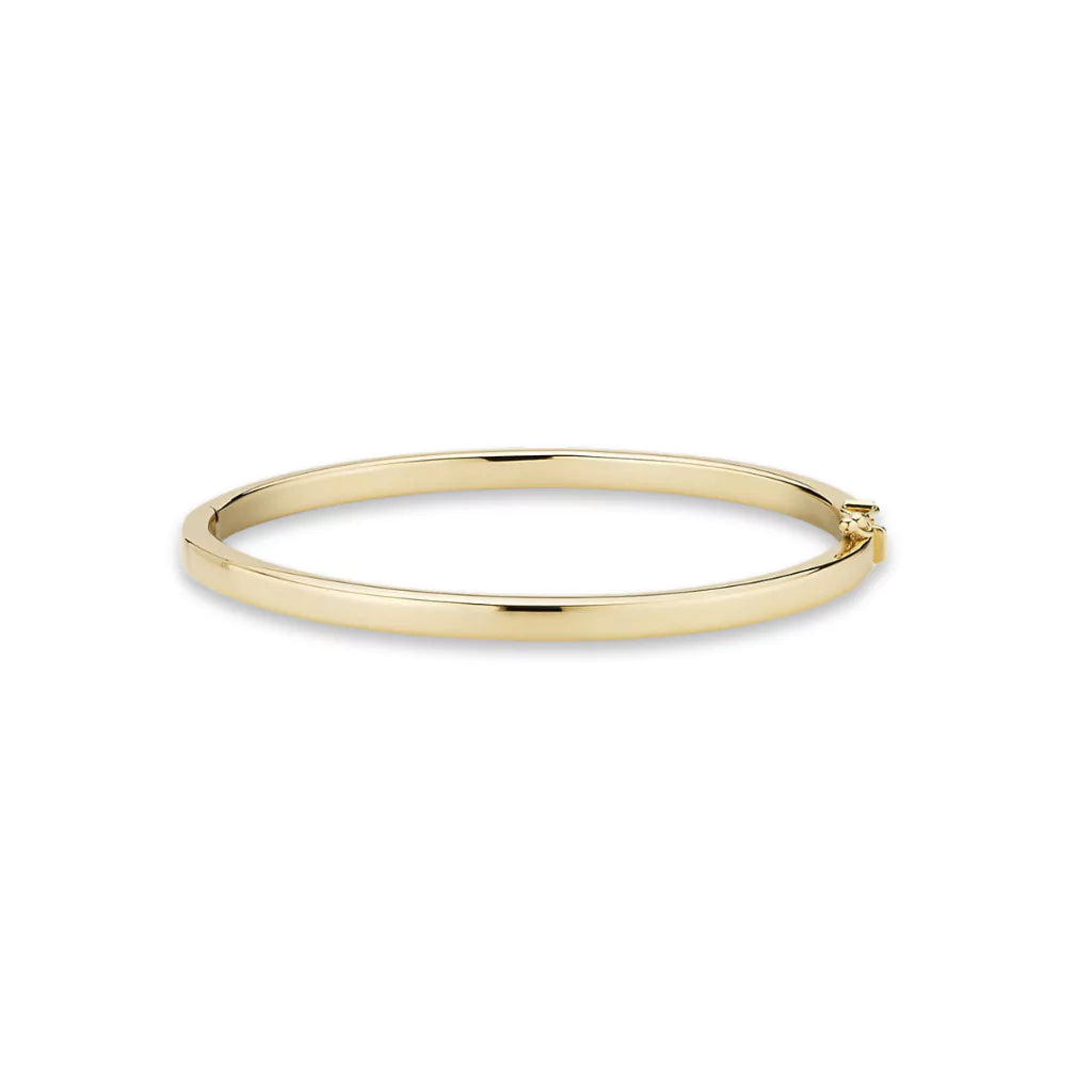 Bangel armbånd i gult gull 4 mm