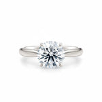 Tynn diamantring i hvitt gull – 2,00 ct lab-diamant