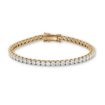 Tennisarmbånd gult gull 8,00 ct – Med lab-diamanter