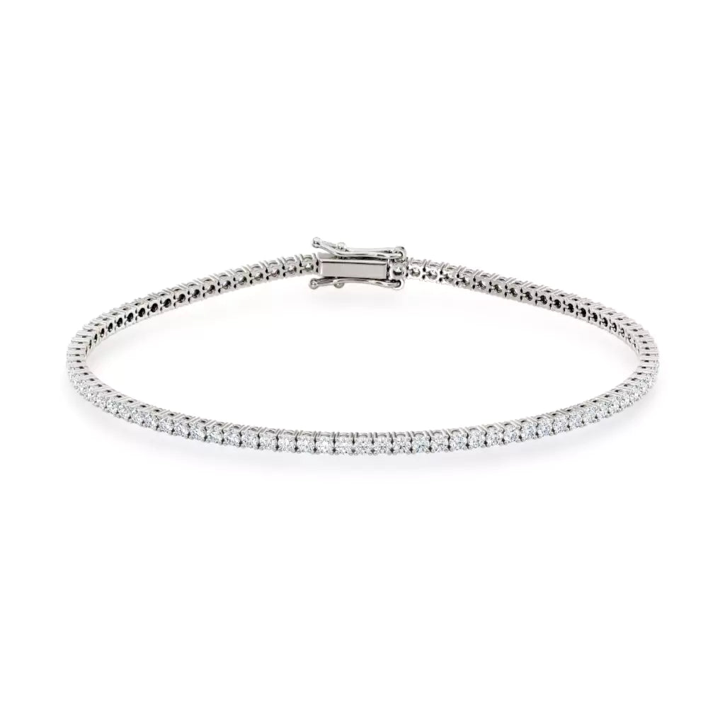 Tennisarmbånd hvitt gull 2,00 ct – Med lab-diamanter