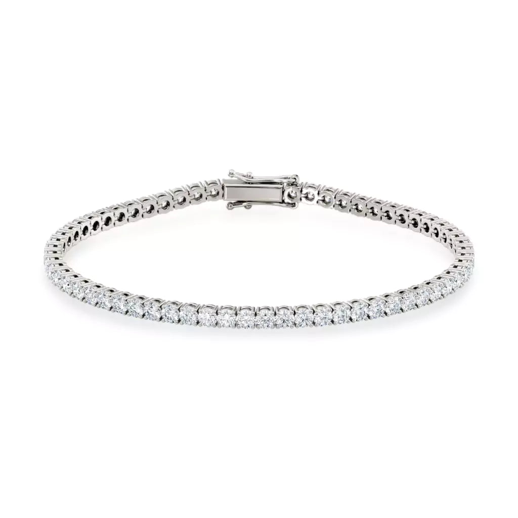 Tennisarmbånd hvitt gull 5,00 ct – Med lab-diamanter