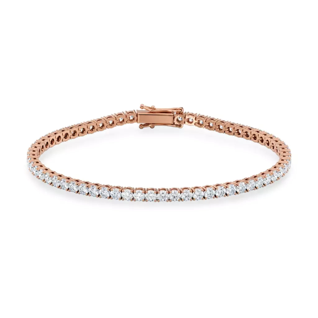 Tennisarmbånd roségull 5,00 ct – Med lab-diamanter