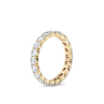 Alliansering i gult gull 2,00 ct sett fra siden – full rekke med diamanter