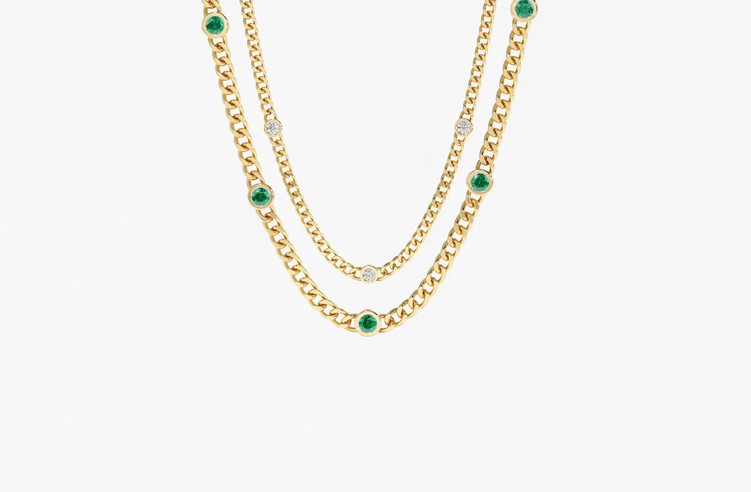 Elegante halskjeder med diamanter i gull fra Hartwell