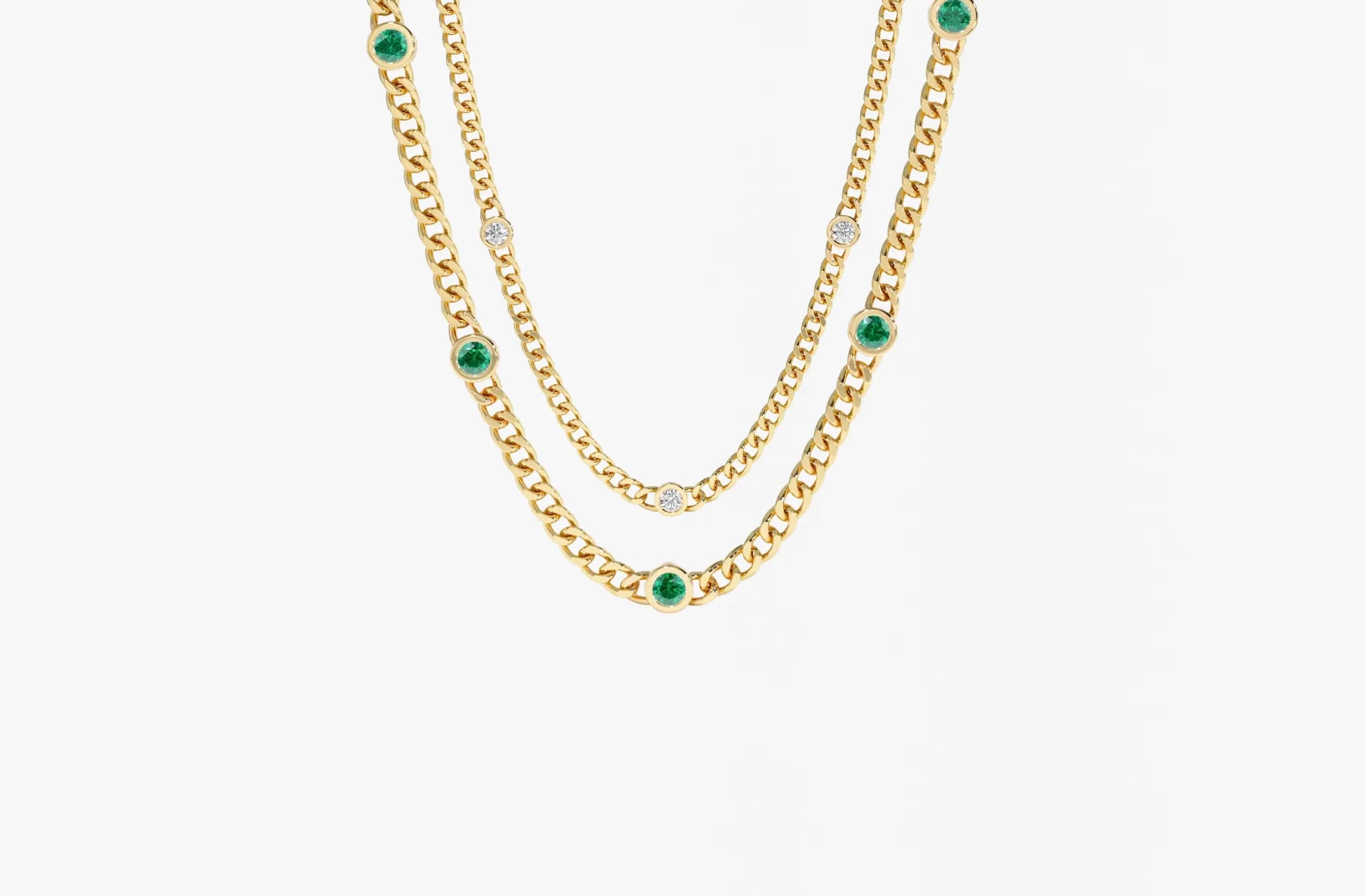 Elegante halskjeder med diamanter i gull fra Hartwell