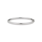 Bangel armbånd i hvitt gull 4 mm