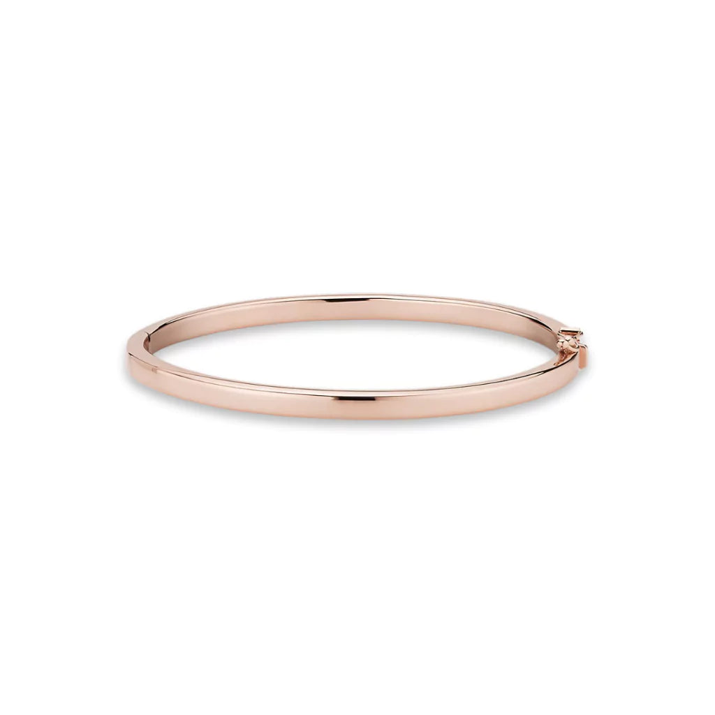 Bangel armbånd i roségull, 4 mm bred 