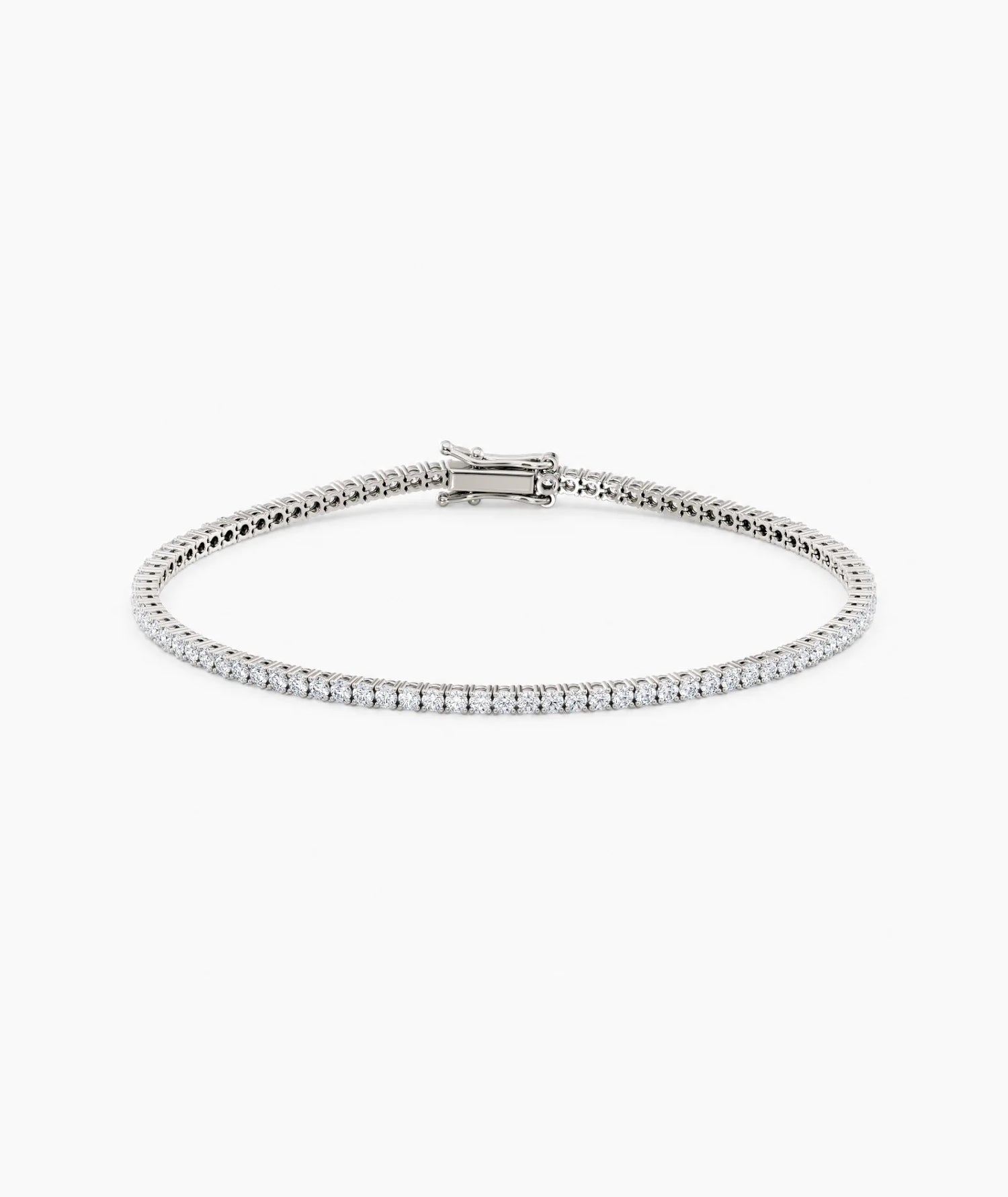 Tennisarmbånd hvitt gull 2,00 ct – Lab diamant