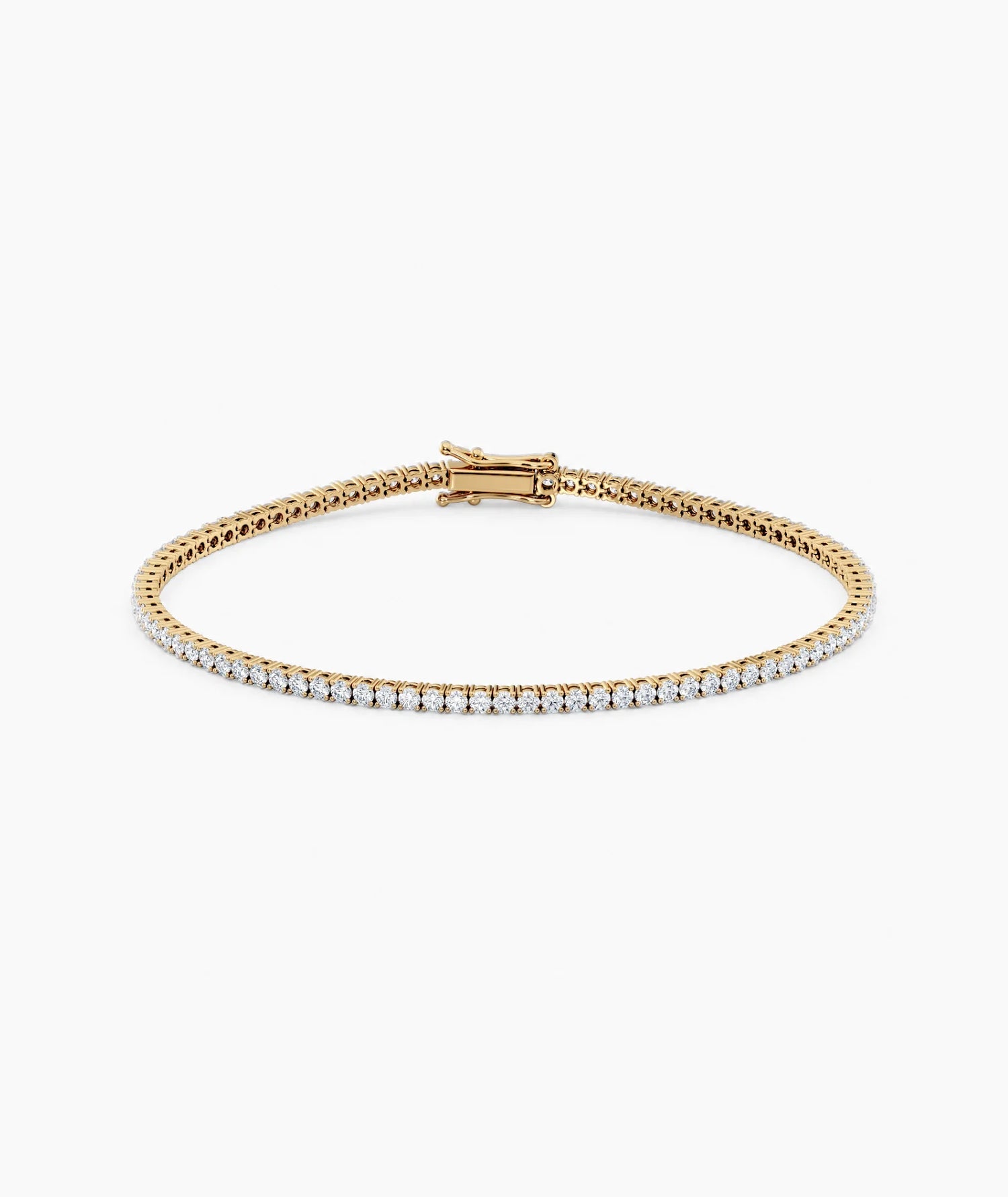 Tennisarmbånd gult gull 2,00 ct – Lab diamant