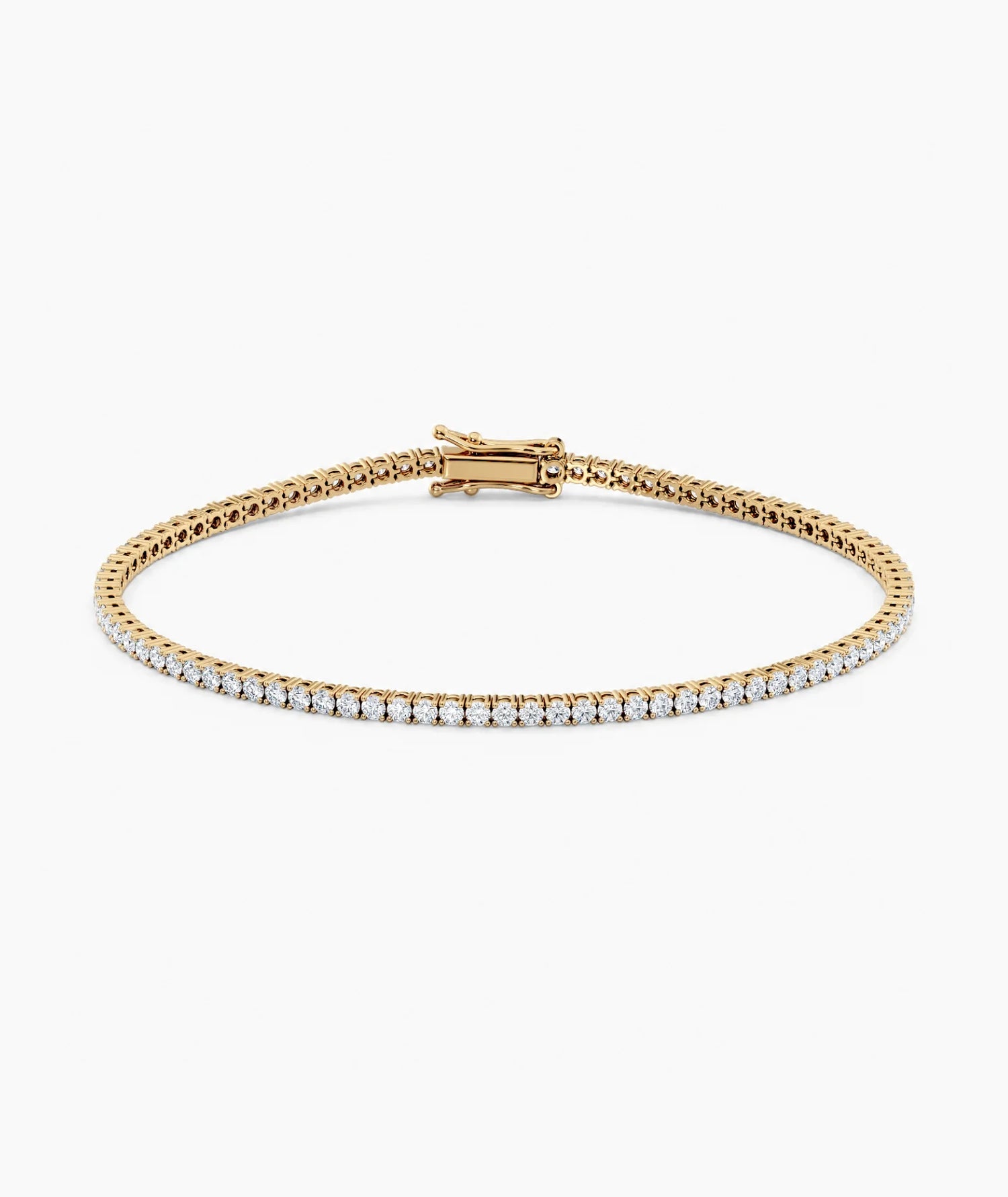 Tennisarmbånd gult gull 3,00 ct – Lab diamant