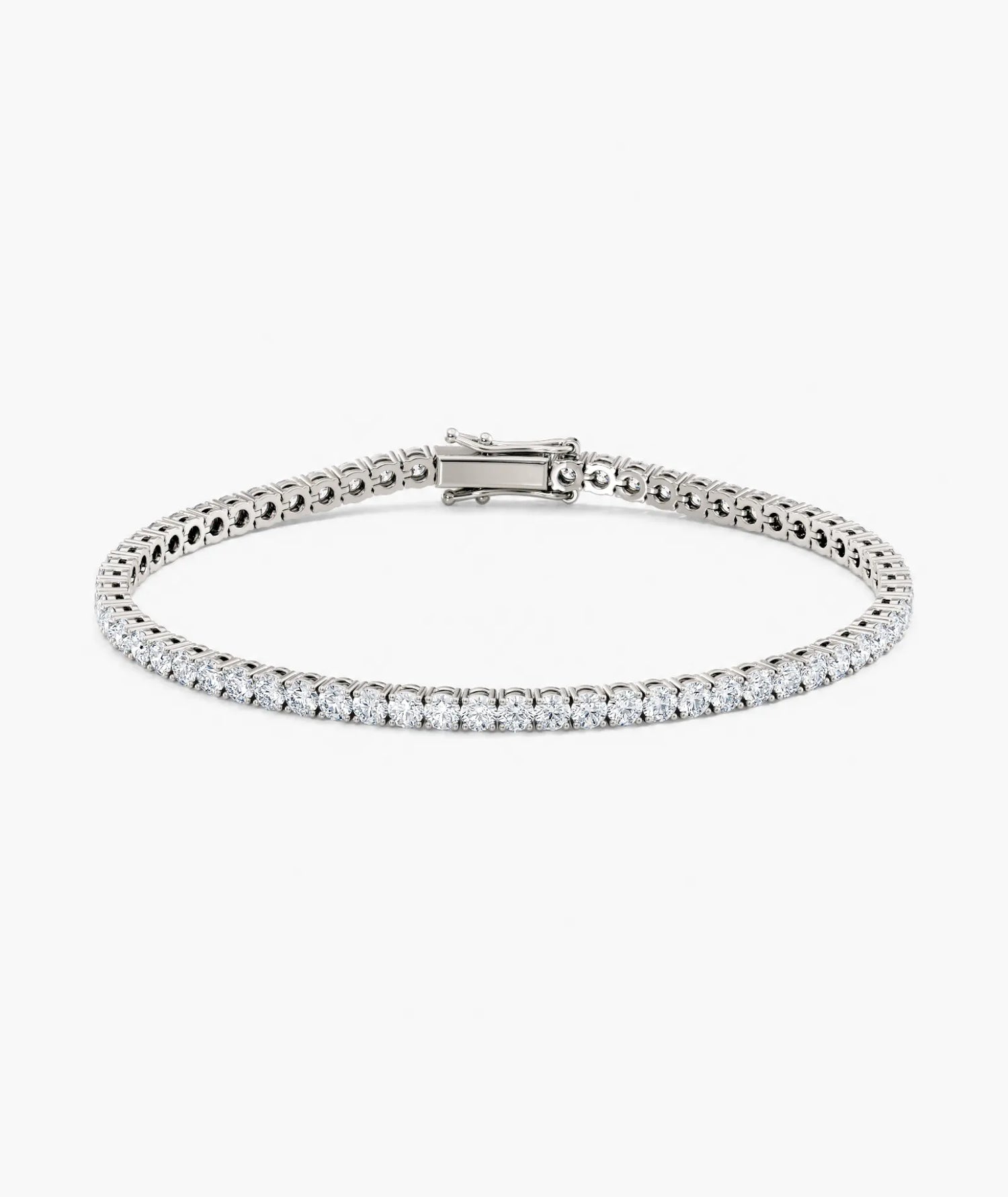 Tennisarmbånd hvitt gull 5,00 ct – Lab diamant