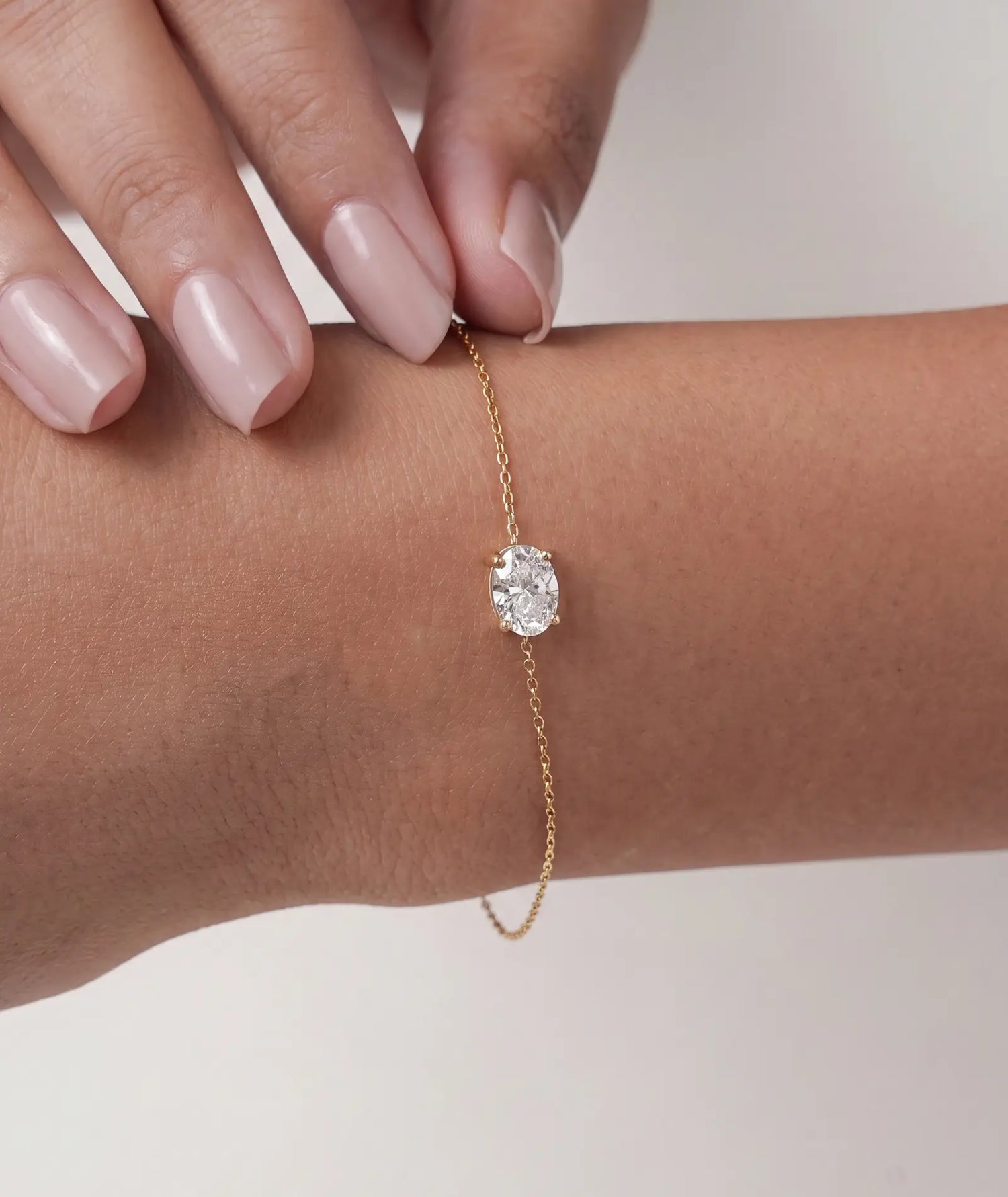Diamantarmbånd Oval