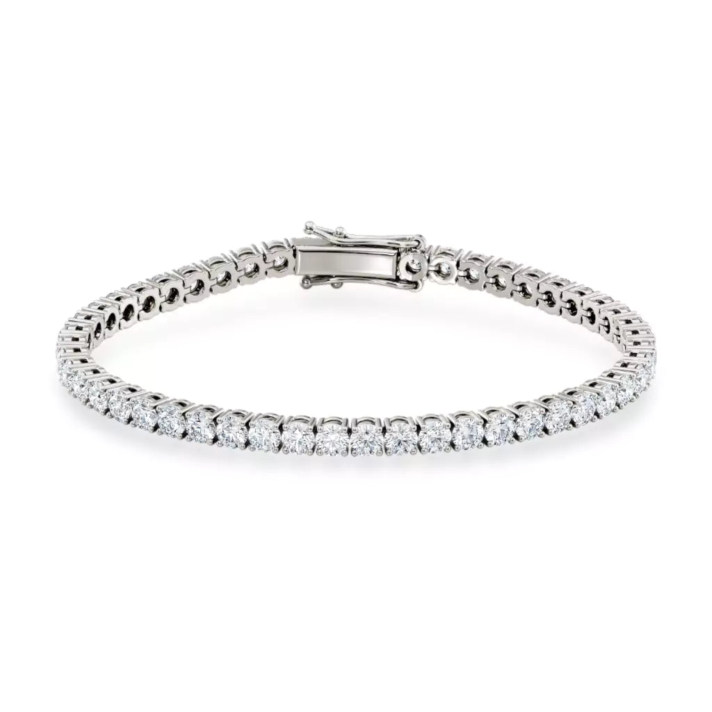 Tennisarmbånd hvitt gull 8,00 ct – Med lab-diamanter