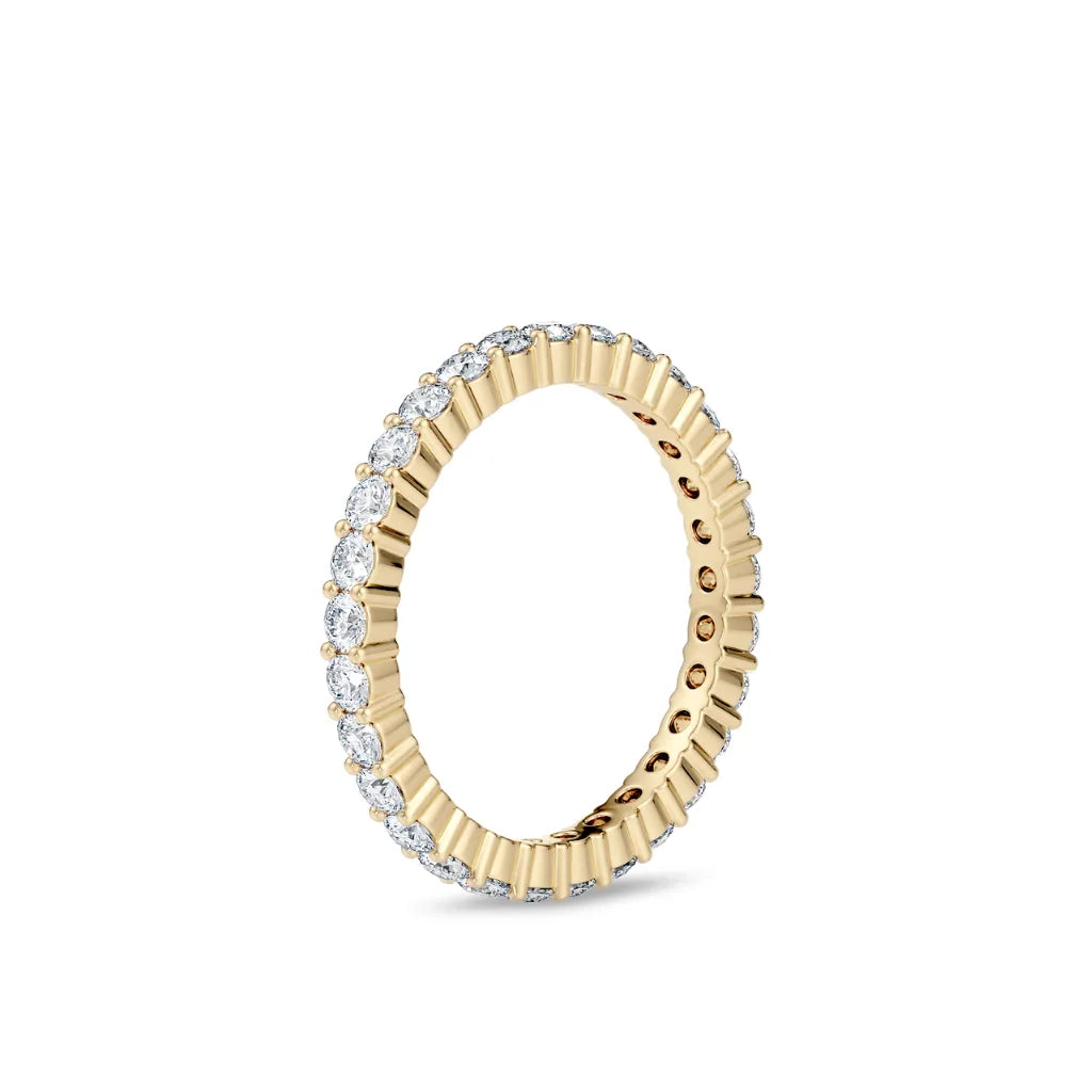 Gult gull alliansering 1,00 ct sett fra siden – hel diamantrekke