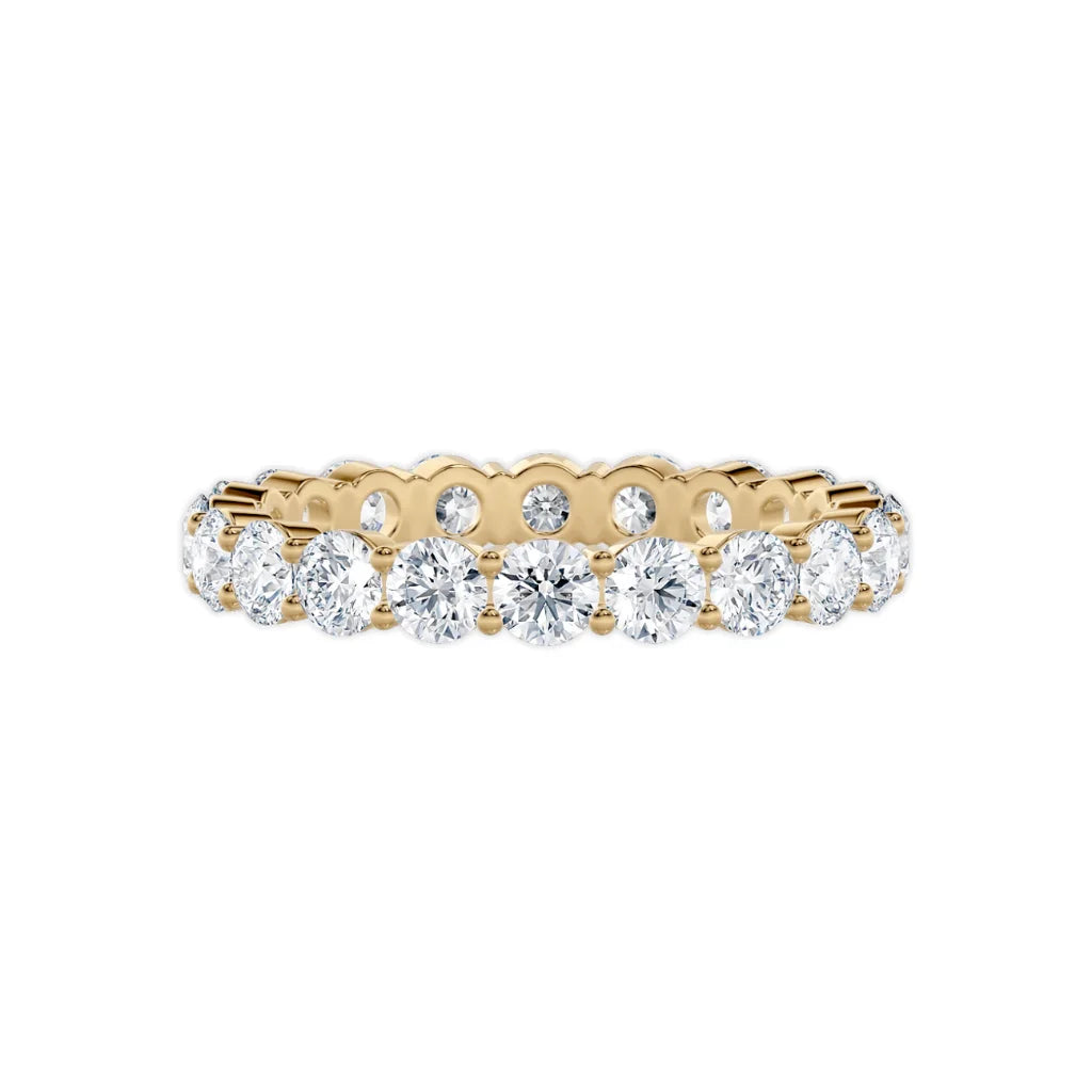 Alliansering i gult gull 2,00 ct liggende – 20 briljante diamanter