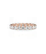 Alliansering i roségull 2,00 ct liggende – 20 lab-diamanter i full allianse