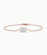 Diamantarmbånd Emerald Cut i 14K rosegull med lab-diamant