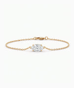 Diamantarmbånd Marquise i 14K gult gull med lab-diamant