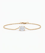 Diamantarmbånd Oval i 14K gult gull med lab-diamant