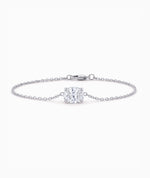 Diamantarmbånd Oval i 14K hvitt gull med lab-diamant