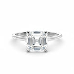 Diamantring i hvitt gull med Asscher cut lab-diamant på 2,00 ct
