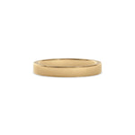 Giftering i gult gull 3 mm – liggende visning av flat form og polert overflate.