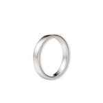 Giftering i hvitt gull 3 mm stående sett fra siden – viser ringens profil