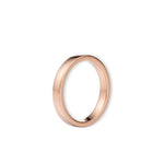 Giftering i roségull 3 mm stående sett fra siden – viser ringens profil