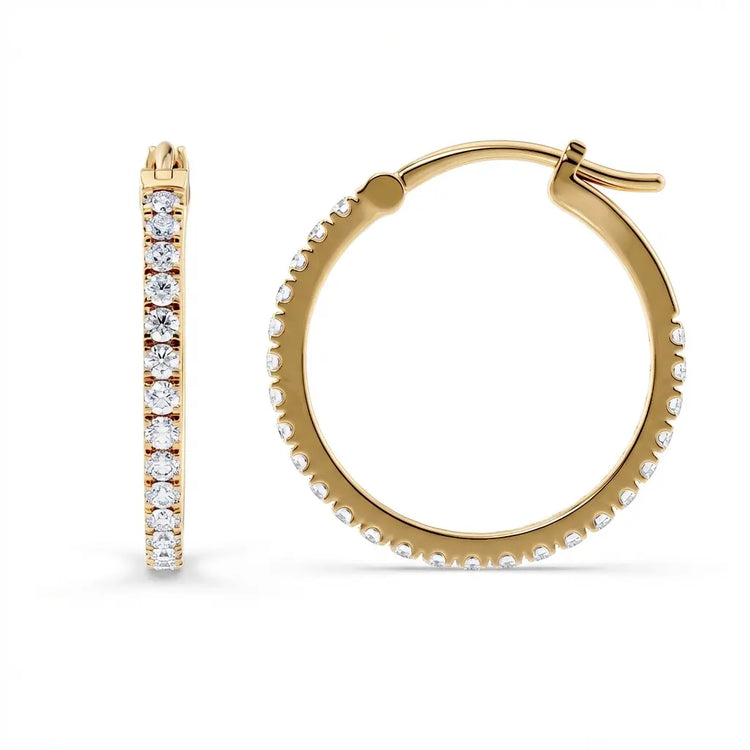 Øredobber med lab-diamanter i gull fra Hartwell
