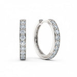 Hoops øredobb i hvitt gull med briljantslipte lab-diamanter, totalt 1,00 ct