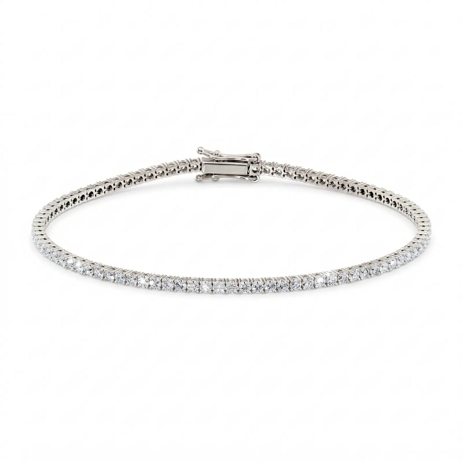 Tennisarmbånd hvitt gull 2,00 ct – Lab diamant