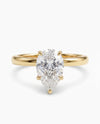 Dråpeformet forlovelsesring gult gull 2,00 ct – Lab diamant