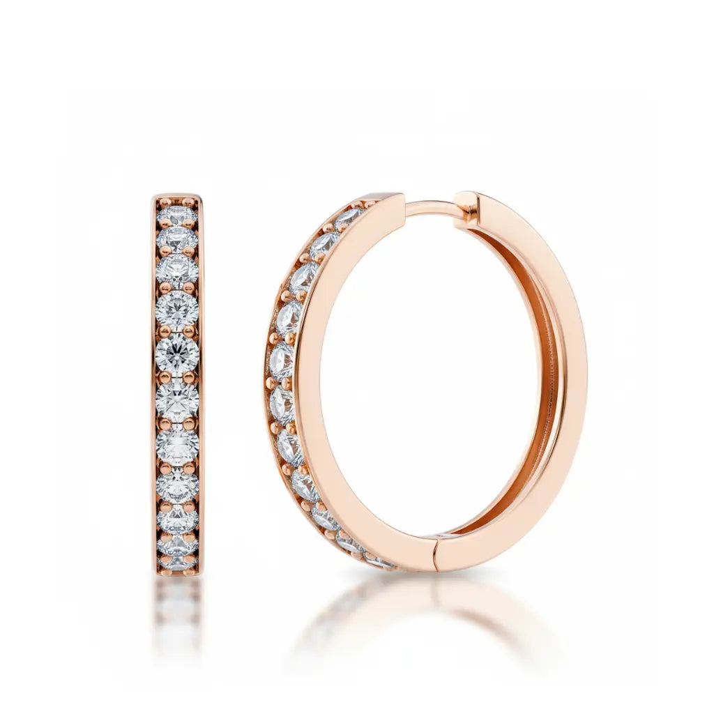 Øreringer 2,00ct roségull