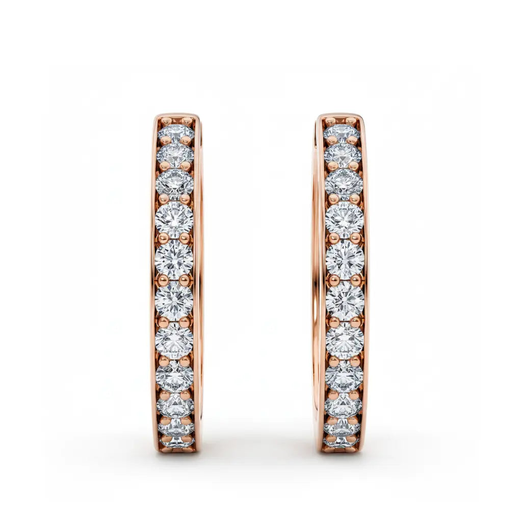 Øreringer 2,00ct roségull