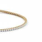 Tennisarmbånd i gult gull 2,00 ct med lab-diamanter – elegant frontvisning som viser jevn glans og klassisk design.