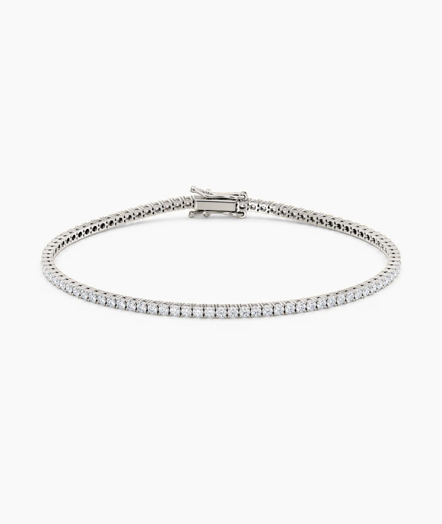 Tennisarmbånd i hvitt gulll med 3 carat diamanter fra Hartwell